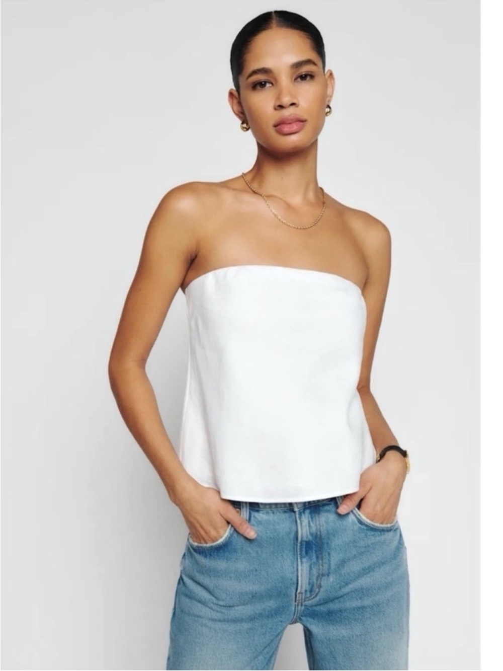 Reformation Spritz Linen
Strapless Top White